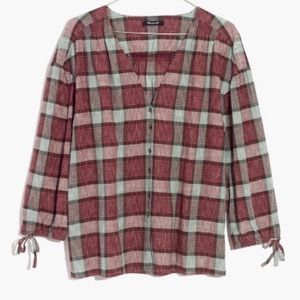 Madewell Morningview Plaid Top